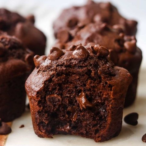 Muffins décadents au chocolat avec pépites de chocolat